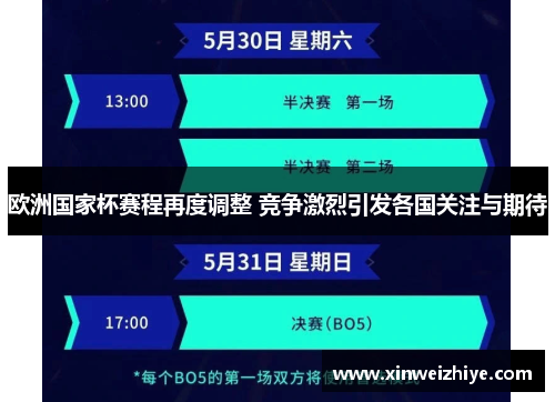 欧洲国家杯赛程再度调整 竞争激烈引发各国关注与期待